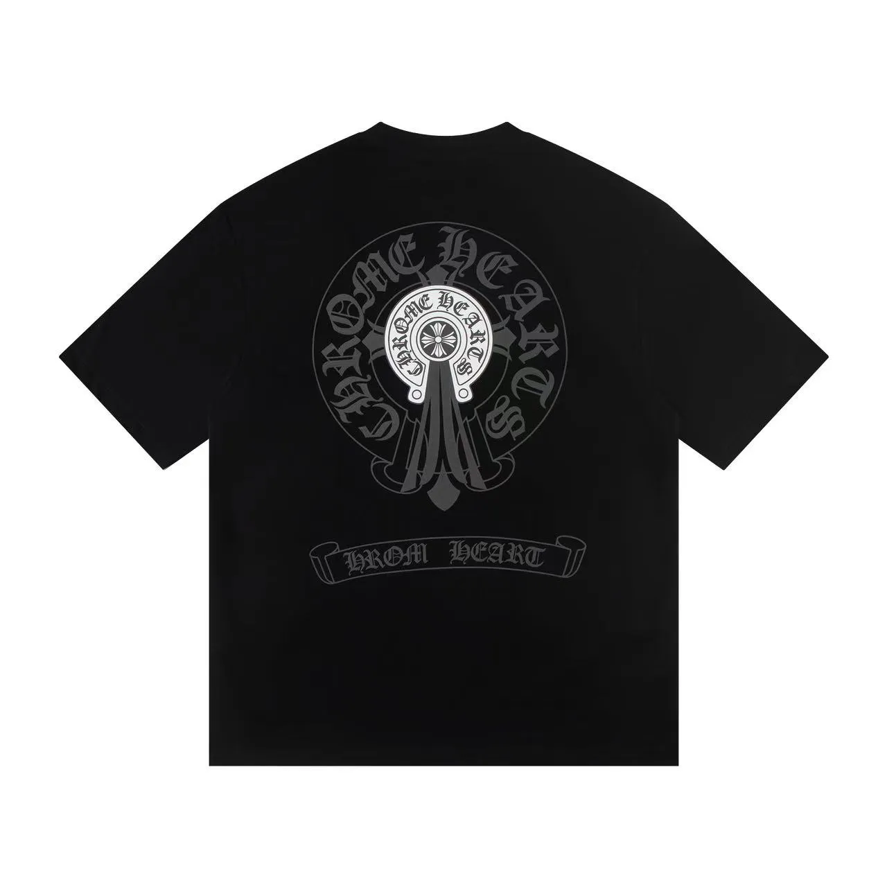 🅿️150 Style: 2025 new Croix Heart short-sleeved T-shirt Material: High version 300g double yarn combed cotton Size: S～XL Color: Black Style number: Z009